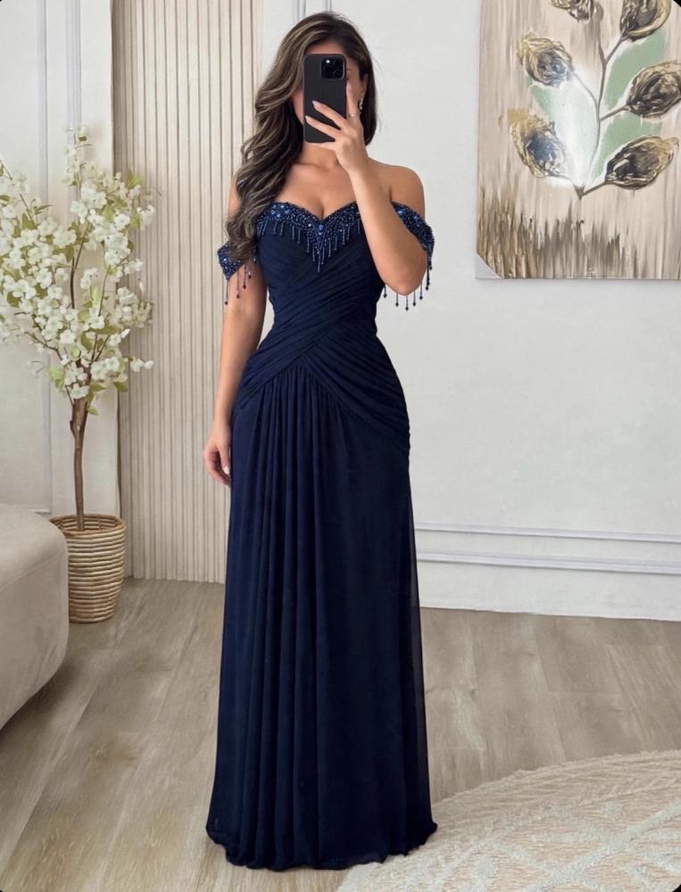 فستان سهرة ناعم جورجيت