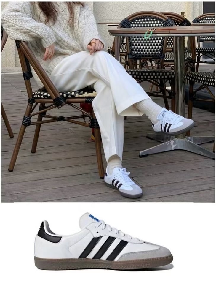 حذاء رياضي Adidas Samba OG Classic للجنسين-أبيض