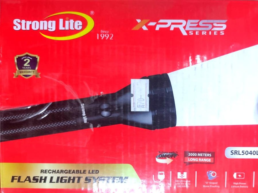 كشاف يدوي سترونج لايت طويل المدى قابل للشحن Strong Lite SRL5040LED