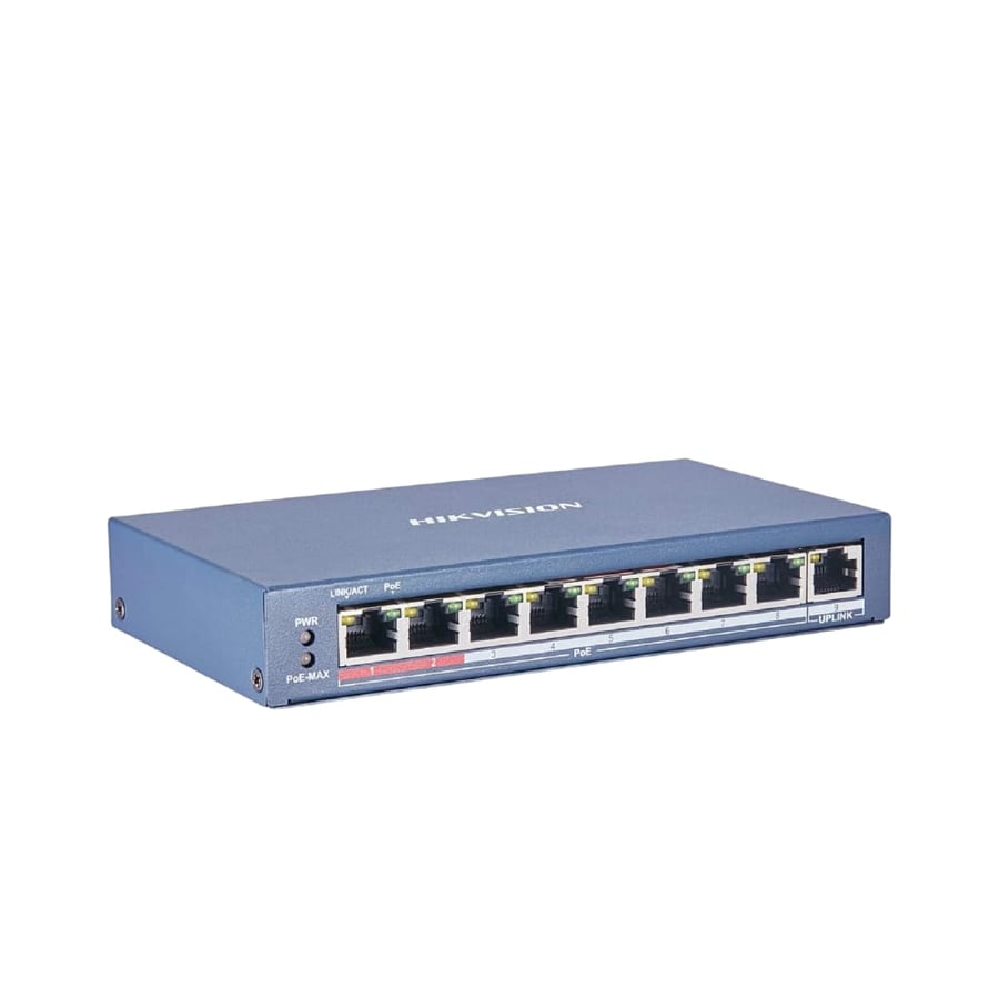Hikvision Switch 8 Poe 10 100 m Unmanaged 1 Uplink Port 100 m