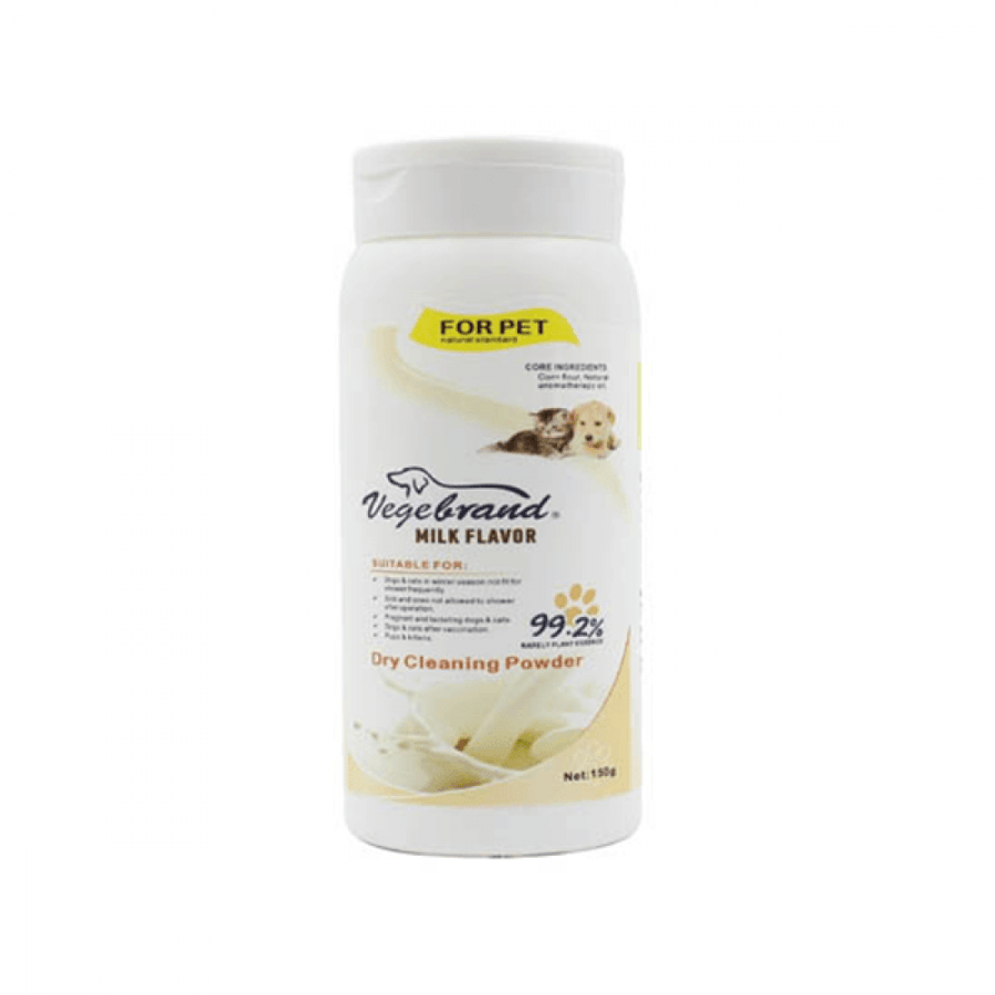 Vij Brand dry cleaning powder for cats and dogs with milk scent 150 ml