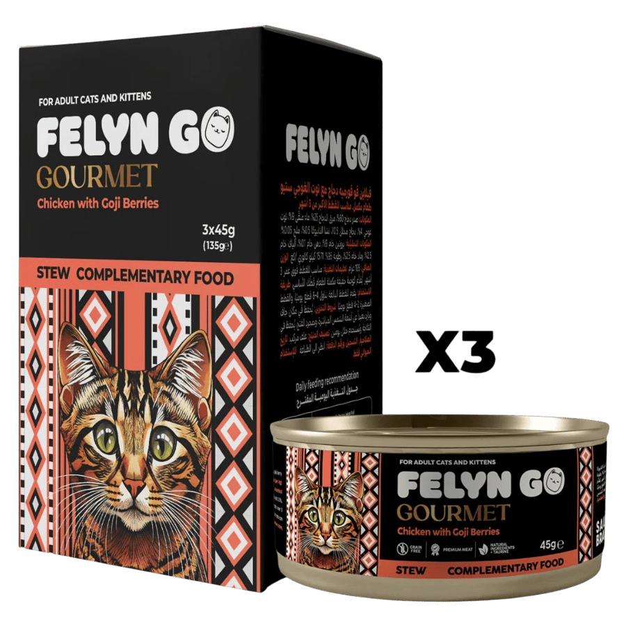 FELYN GO Gourmet – دجاج مع توت الجوجي للقطط