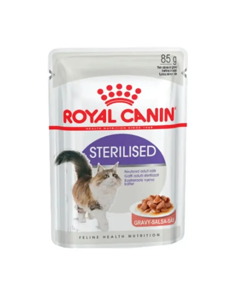 Royal Canin moist food for sterilized adult cats with meat sauce 85 grams
