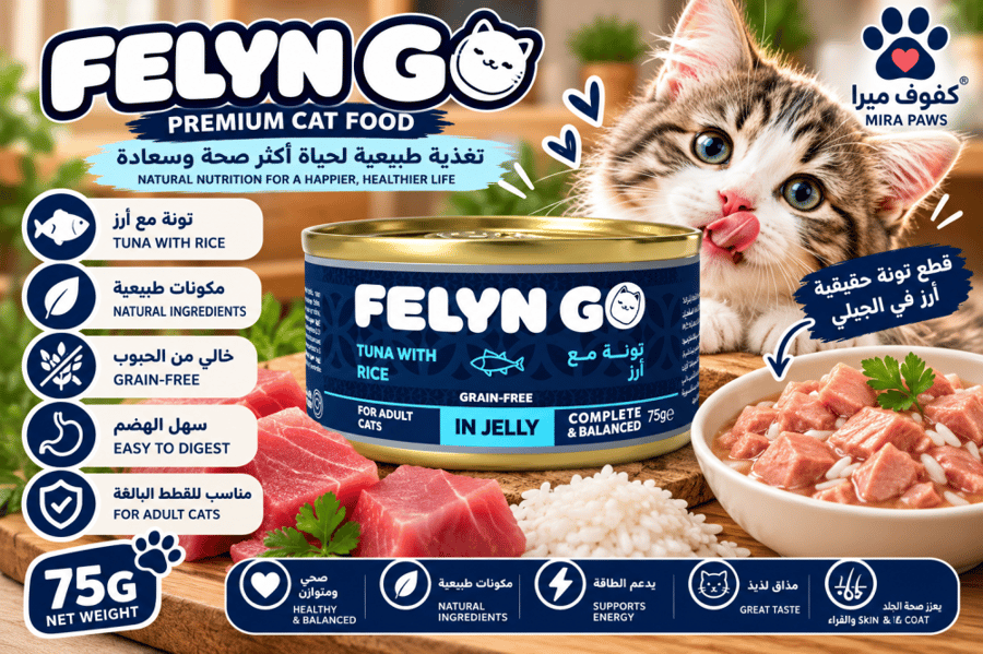 Tuna with rice in jelly 75g wet food for adult cats Filin Goo canned