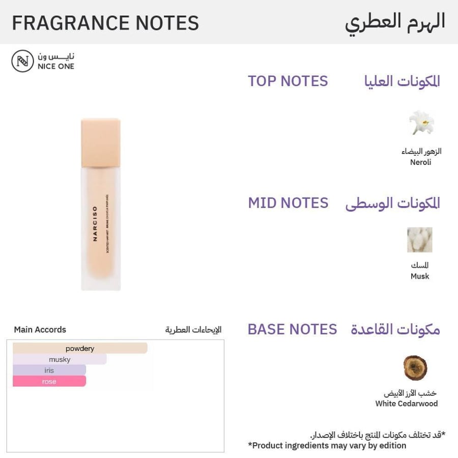 عطر الشعر من نارسيسو رودريغز - 30مل |