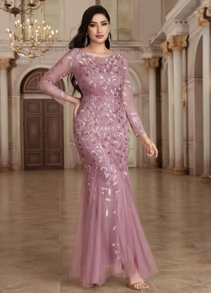 فستان سهرة حورية البحر بأكمام ك