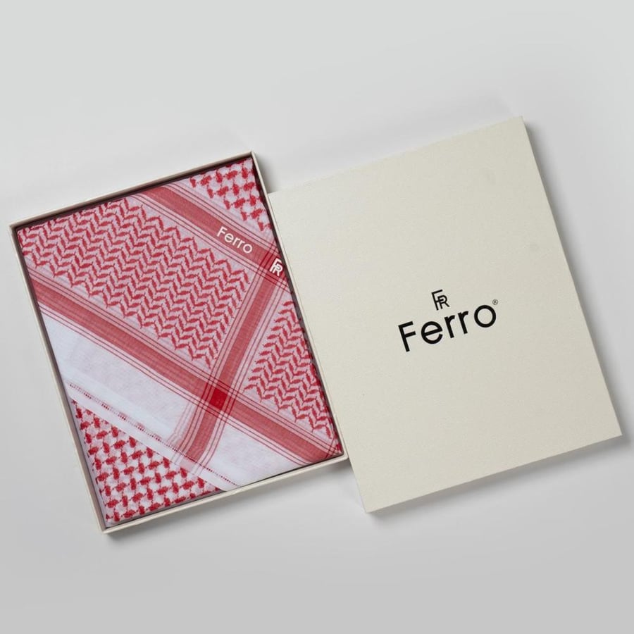 شماغ فيرو Ferro أحمر فاتح موديل RF016