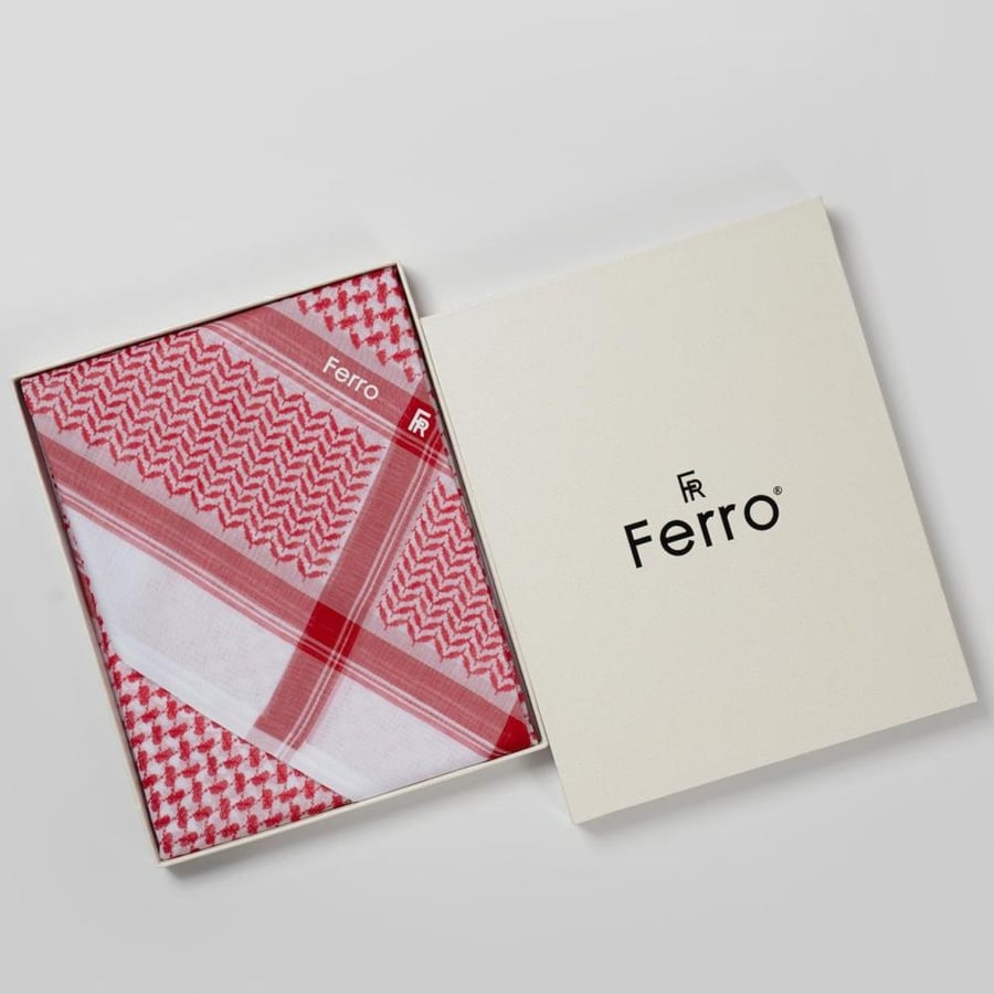 شماغ فيرو Ferro أحمر موديل RF014