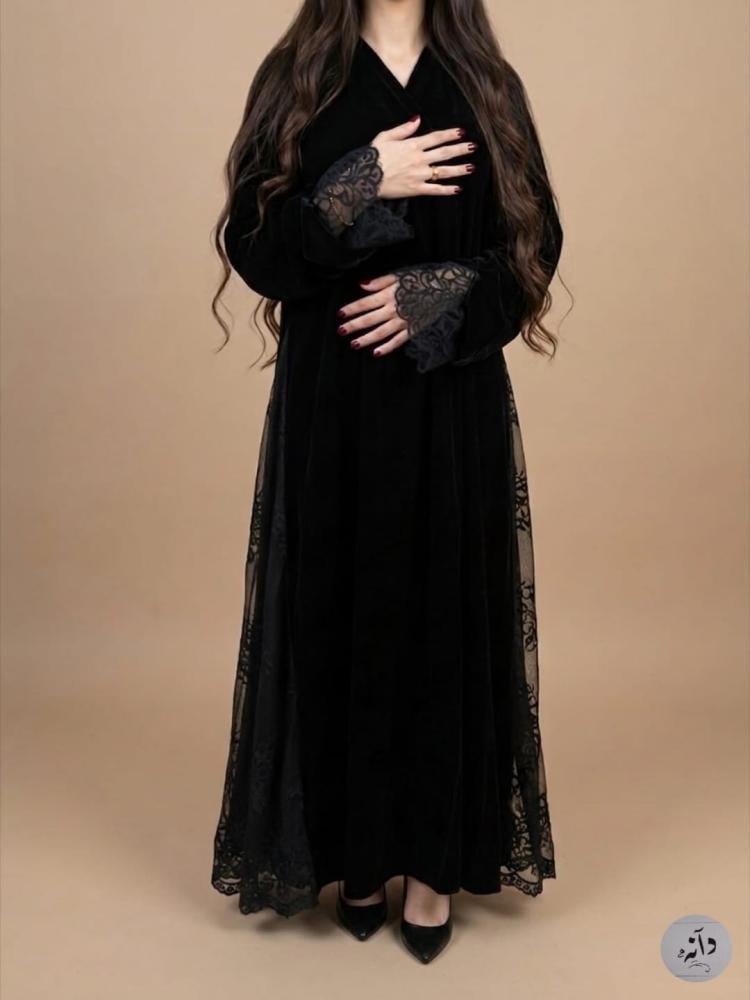 Velvet abaya with Jubeer