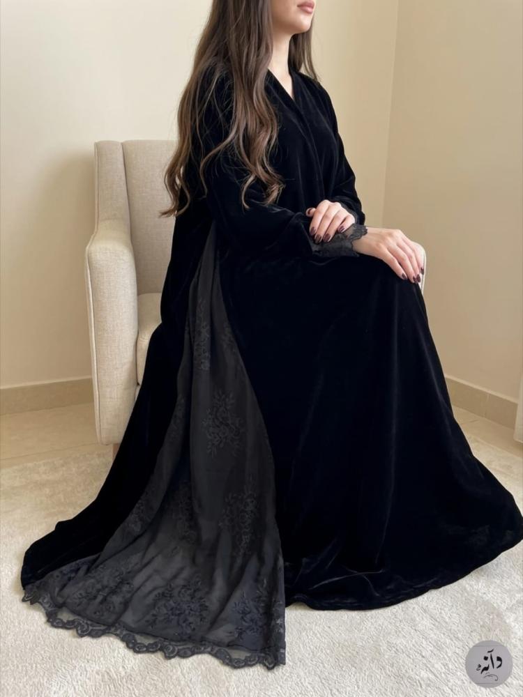 Velvet abaya with Jubeer