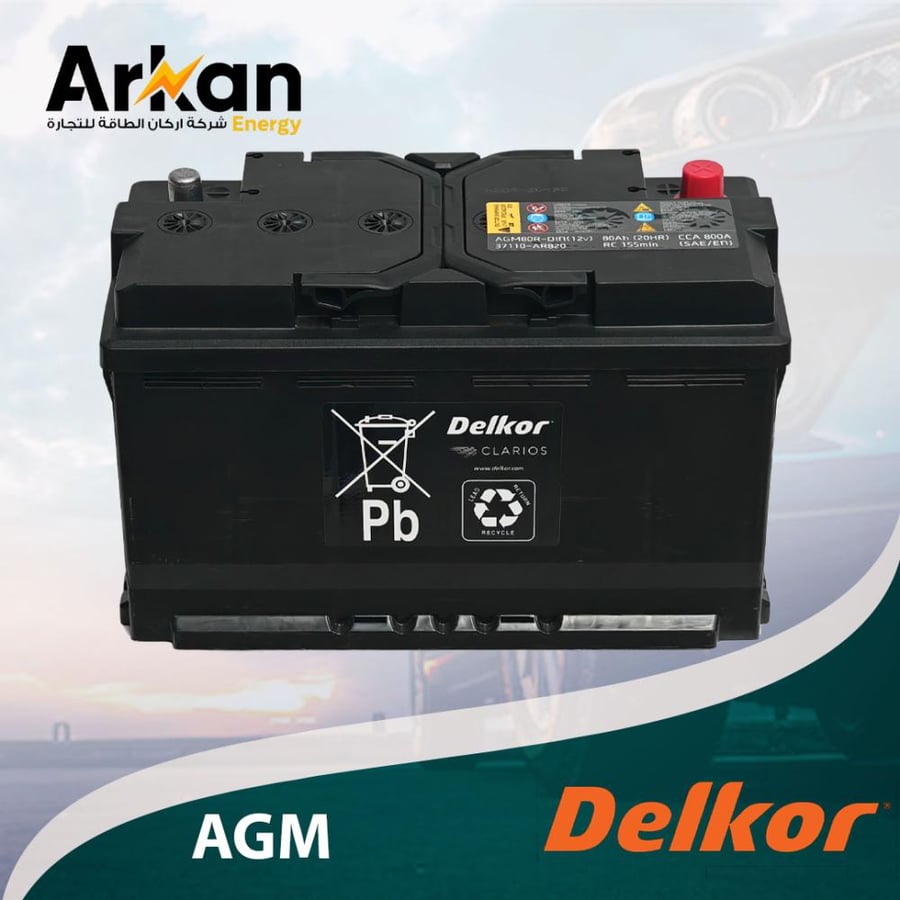 بطارية ديلكور DELKOR DIN80R GENESIS BATTERY AGM