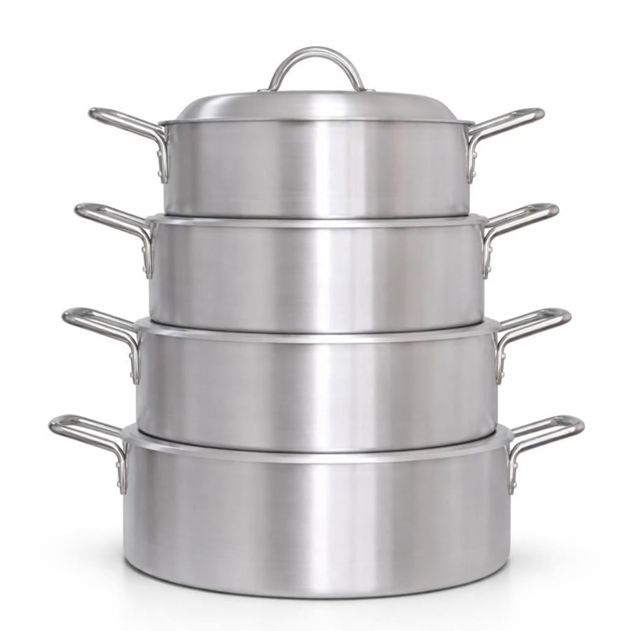 Aluminum heavy flat pot set