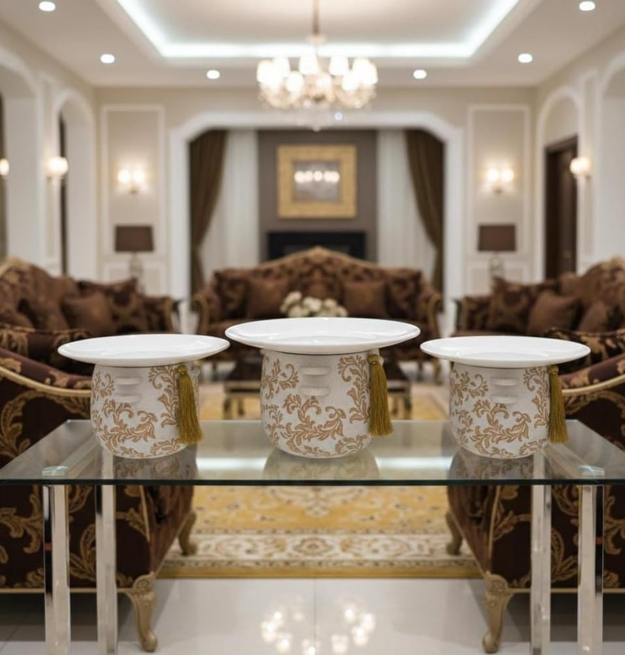 طقم صواني سيراميك 3حبه
