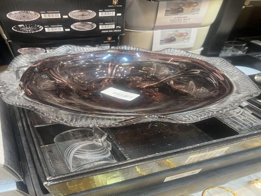 Crystal serving trays