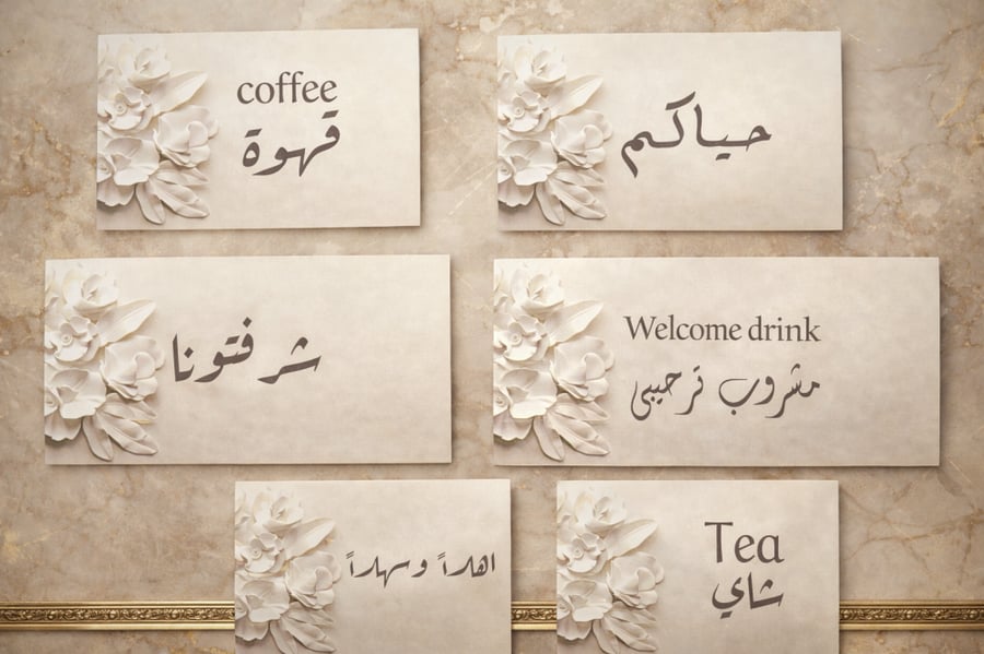 كروت ترحيبيه منوعه 7 حبات