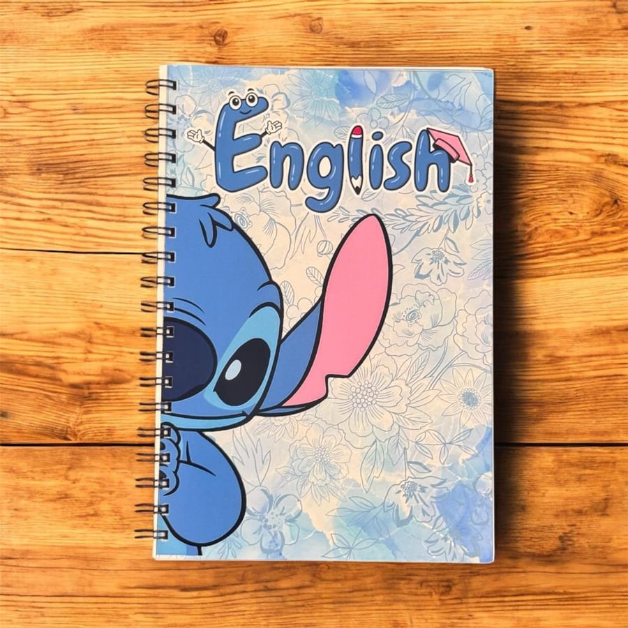 دفتر ستيتش ازرق لغة انجليزيه