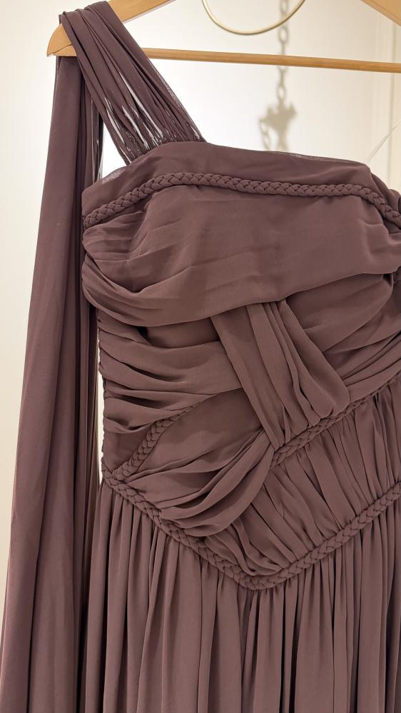 فستان بني 255-7