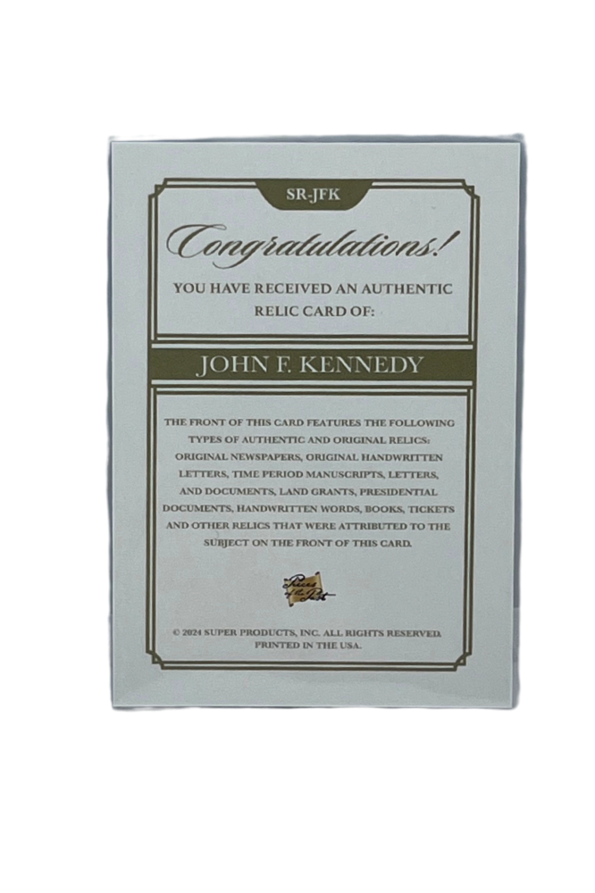 John F. Kennedy Authentic Relic