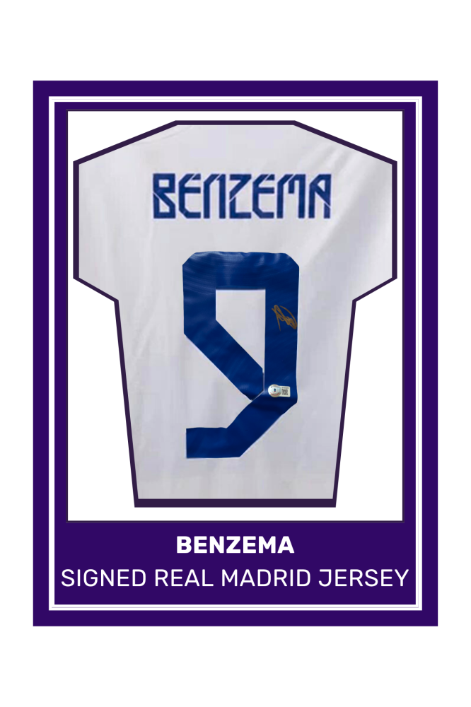 Signed Benzema Real Madrid Jersey Becket Authenticated