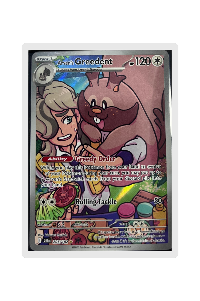 Arven's Greedent 205/182 Pokemon EN Full Art