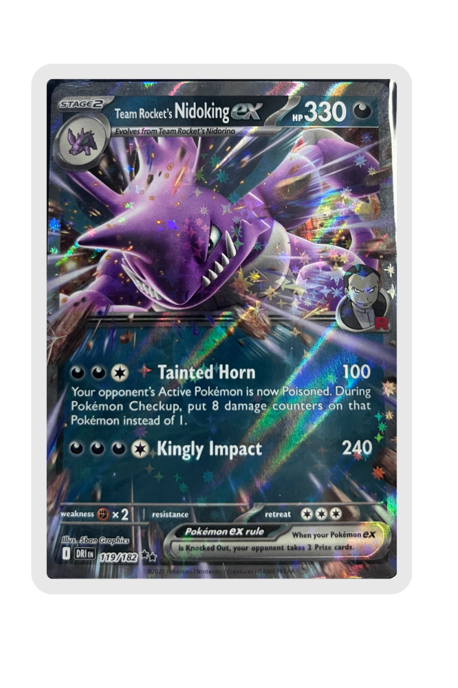 Team Rocket's Nidoking Ex 119/182 EN Pokemon