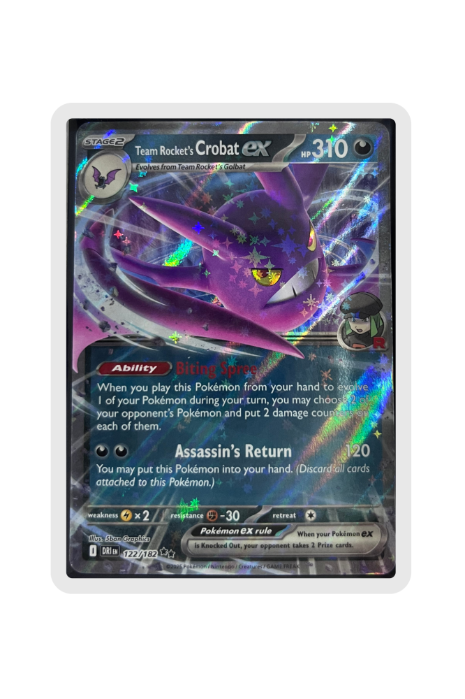 Team Rocket's Crobat Ex 122/182 EN Pokemon