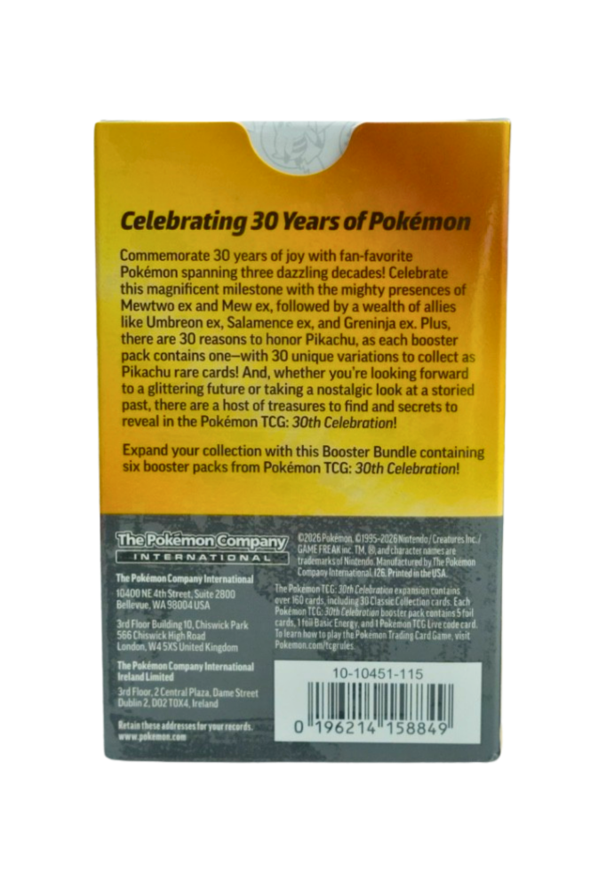 30th Celebration Booster Bundle EN