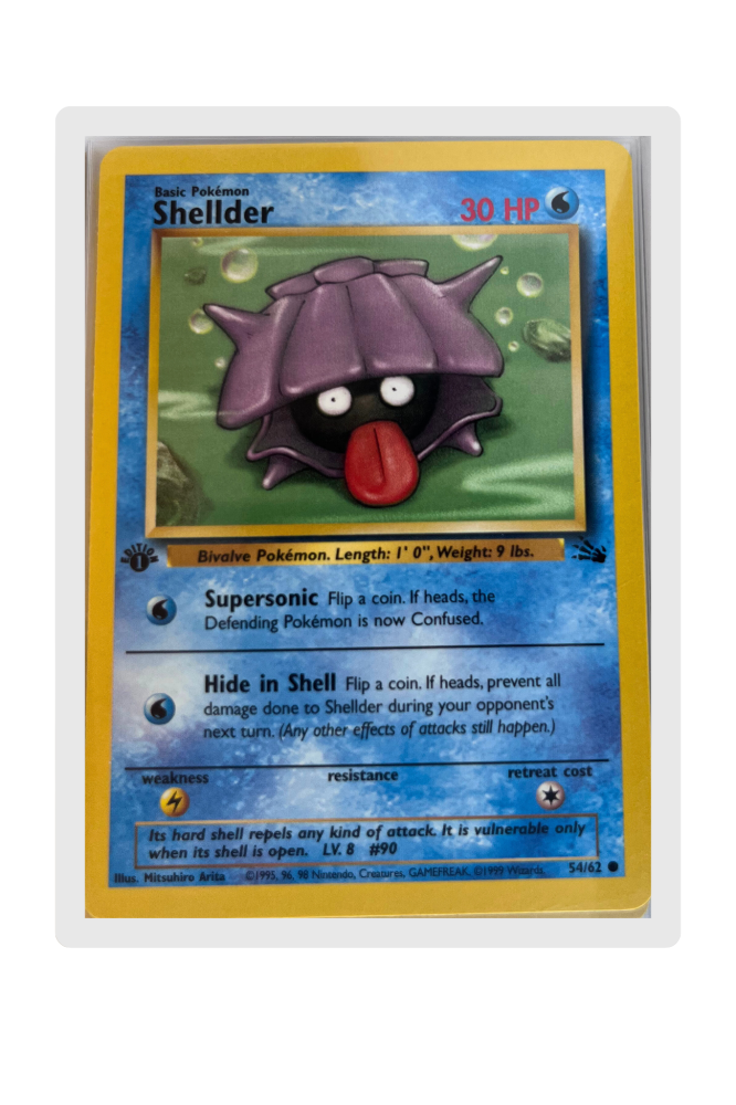 Shellder 54/62 1st Edition Pokemon