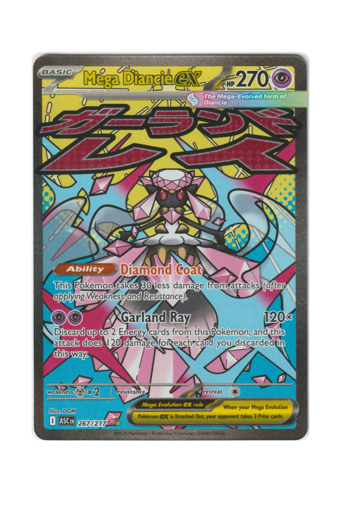 Mega Diancie Ex 267/217 Full Art EN