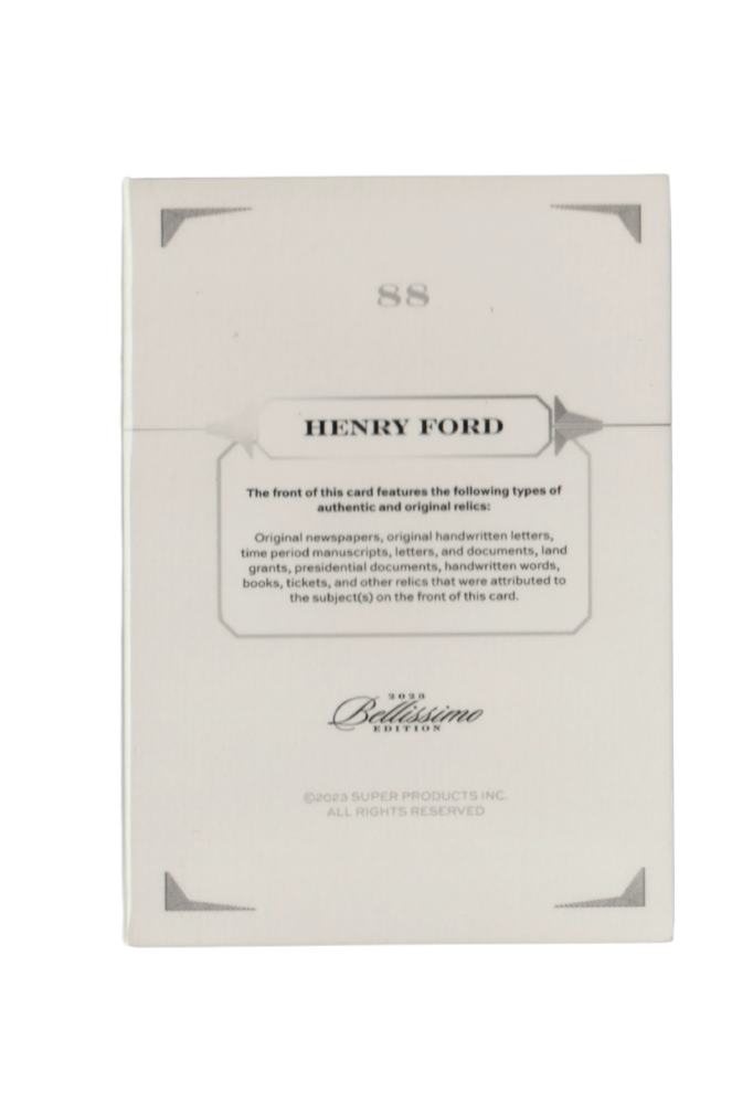 Pieces of the Past Bellissimo Henry Ford Relic 02/20 Numbered
