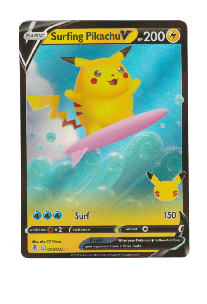 Surfing Pikachu V 008/025 EN Pokemon