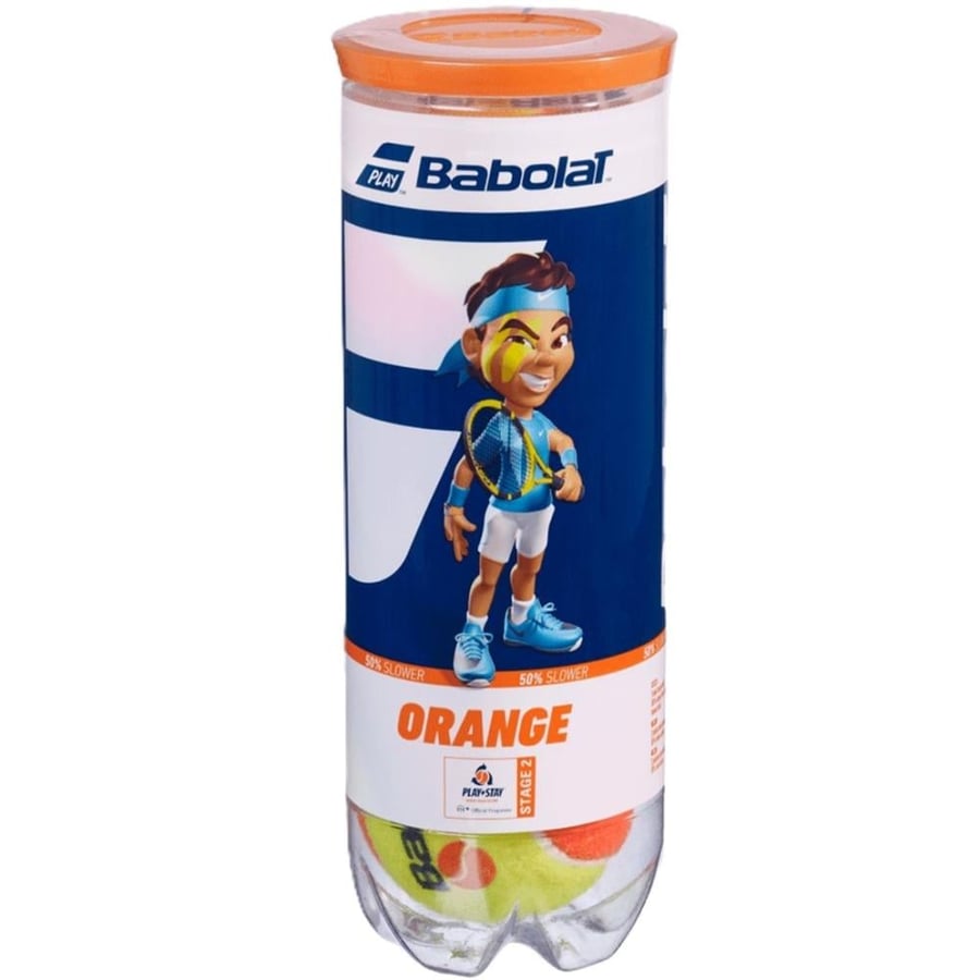 Babolat Orange stage 2 mini tennis balls tube of 3