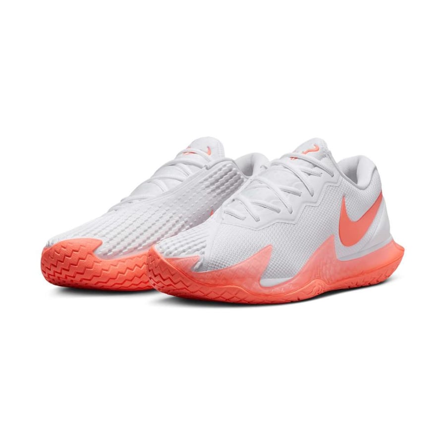 Nike Court Zoom Vapor Cage 4 Rafa Men's Tennis Shoe, White/Mango