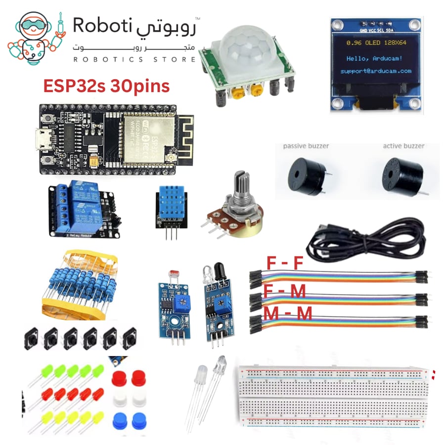 مجموعة تعلم لوحة ESP32s - وحدة تحكم واي فاي و بلوتوث