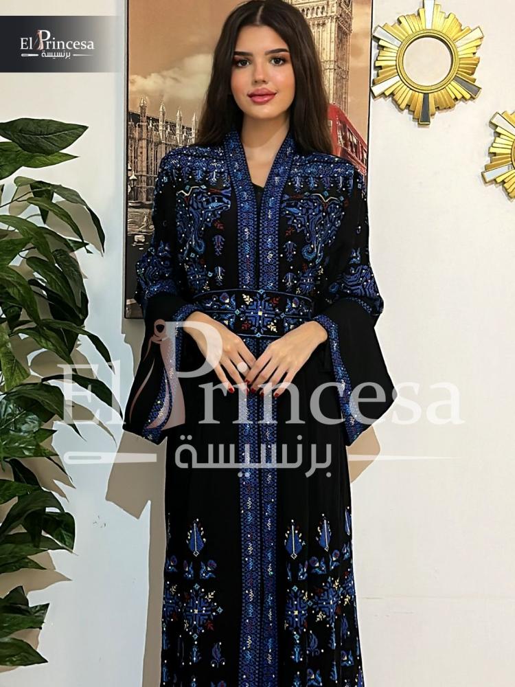 قفطان كم مدور كرستال
