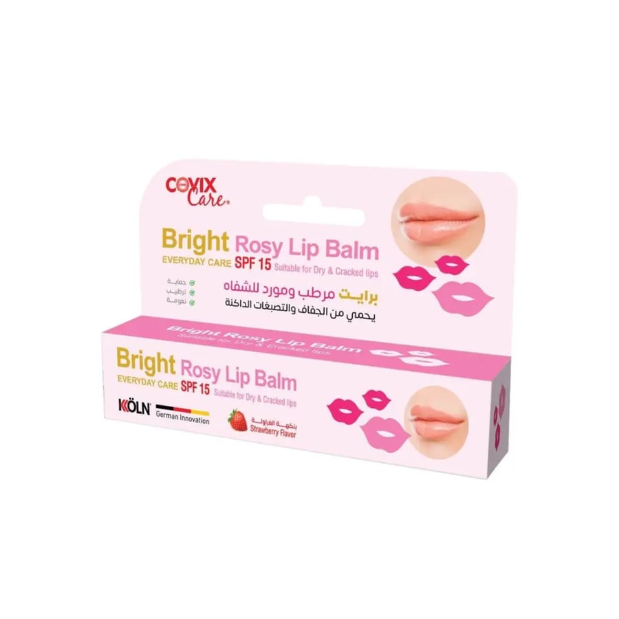 كوفيكس كير برايت بلسم مرطب ومورد للشفاه spf 15بنكهة الفراولة-15مل
