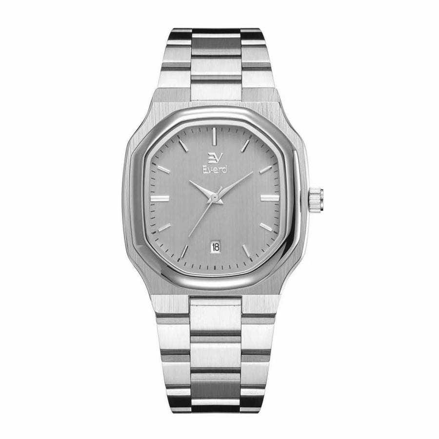 ساعة إيفرد بتصميم مضلّع ونافذة تاريخ - Everd Octagon Date Watch