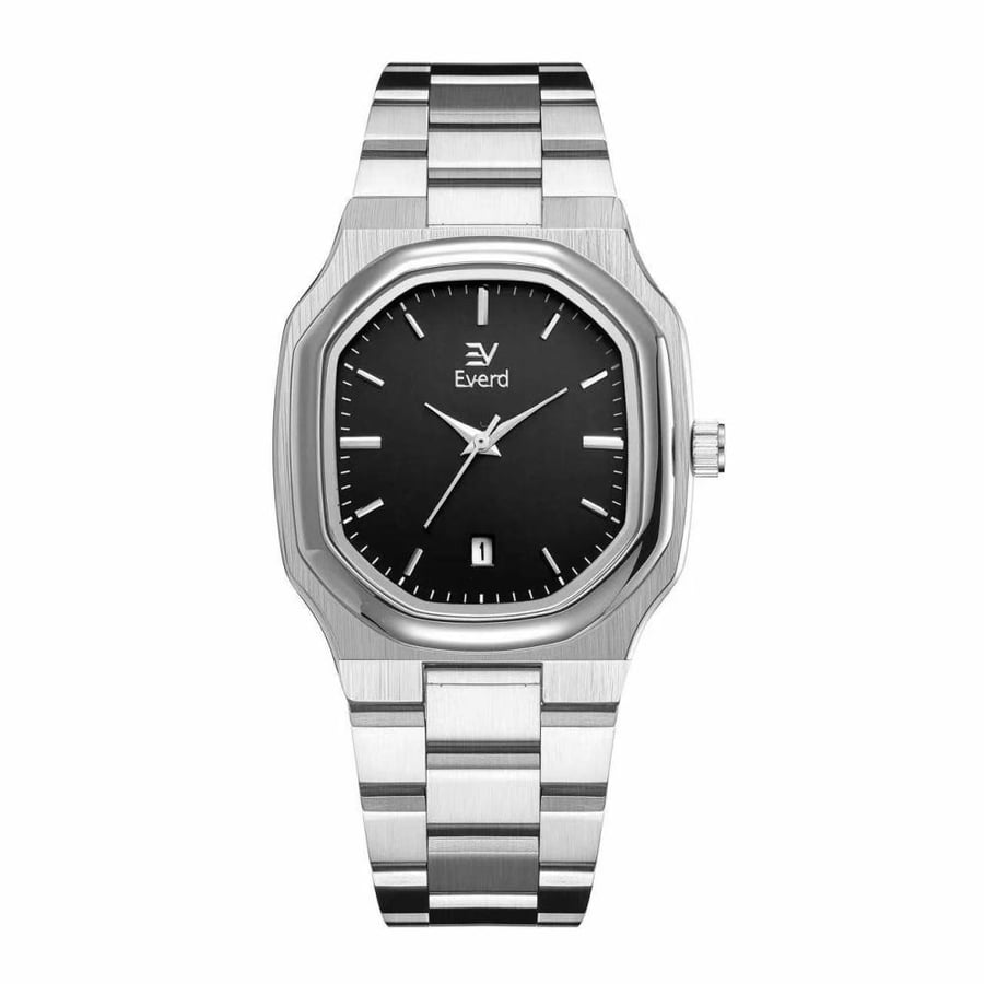 ساعة إيفرد بتصميم مضلّع ونافذة تاريخ - Everd Octagon Date Watch