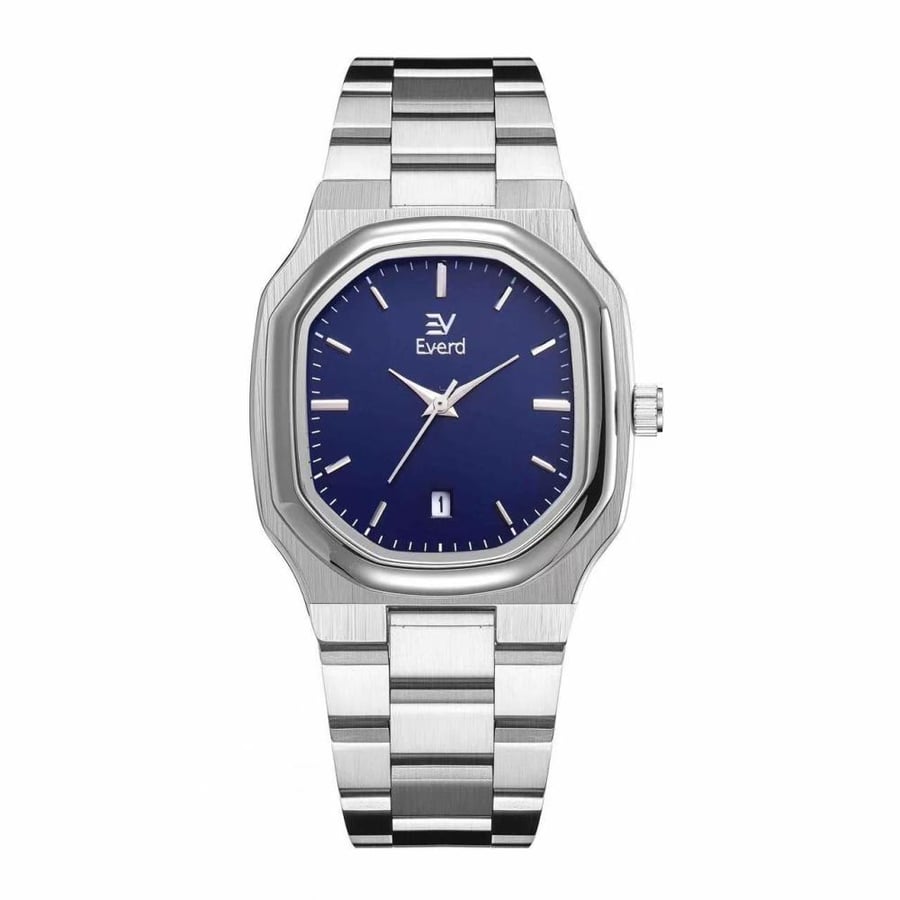 ساعة إيفرد بتصميم مضلّع ونافذة تاريخ - Everd Octagon Date Watch