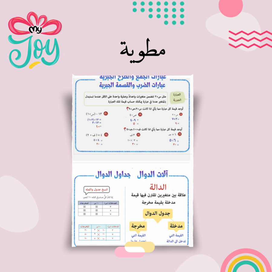 مطويه المعادلات الجبريه