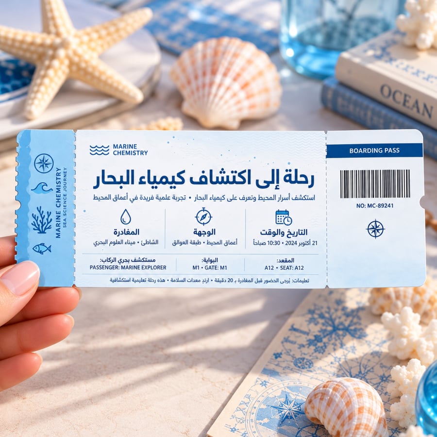 تذكرة توزيعات | كيمياء البحار