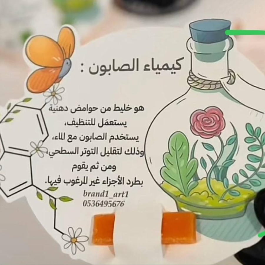 كرت توزيعات كيمياء الصابون