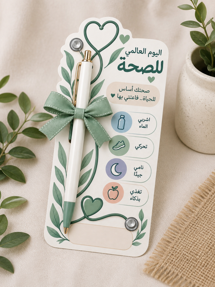 كرت توزيعات يوم الصحة العالمي