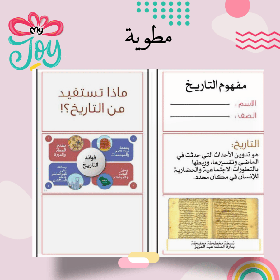 مطويه مفهوم التاريخ
