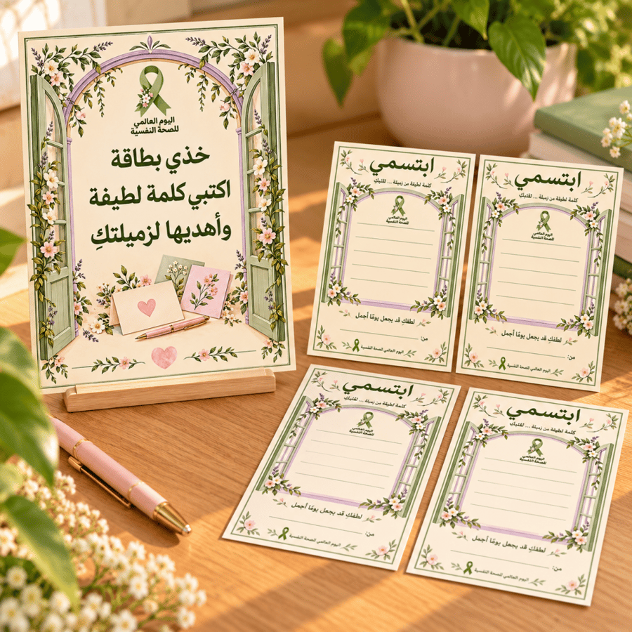 كروت توزيعات | يوم الصحة النفسية