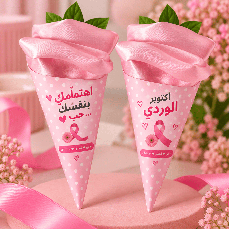بوكس ربطة | توزيعات توعية سرطان الثدي