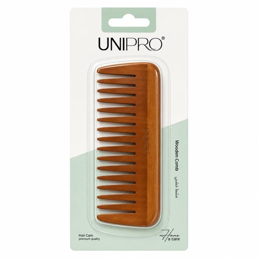 أمشاط خشبية UNIPRO 13cm اسنان متباعدة