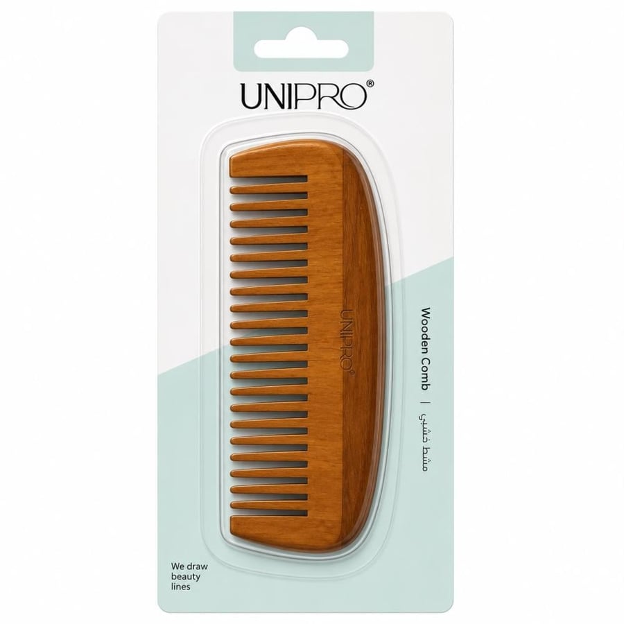 أمشاط خشبية UNIPRO15.5cm اسنان متباعدة
