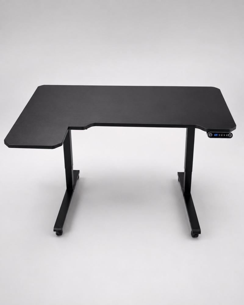 مكتب زاوية كهربائي قابل لتعديل الارتفاع مع ذاكرة حفظ ( L-Shape )