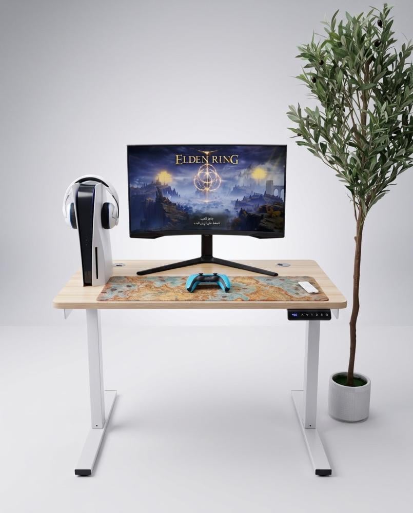 مكتب كمبيوتر كهربائي بارتفاع قابل للتعديل مع ذاكرة حفظ